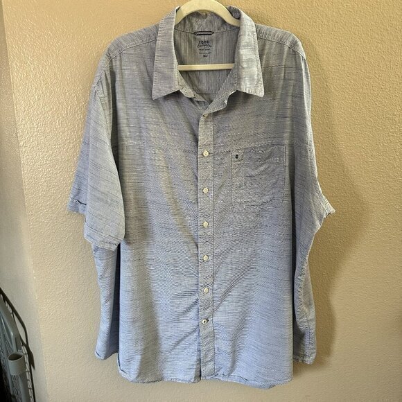 Izod Saltwater Blue and White Short Sleeve Shirt‎   Size 3XLT - Picture 1 of 7